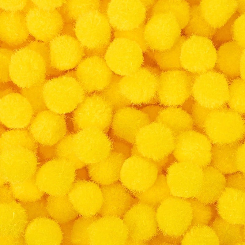 Rainflow Bright Yellow Pom Poms - 800pcs Soft Fluffy Balls pompones para llaveros for DIY Projects,Crafts,Party Decor, Scrapbooking & Home Decorations 1/2 Inch - Image 1